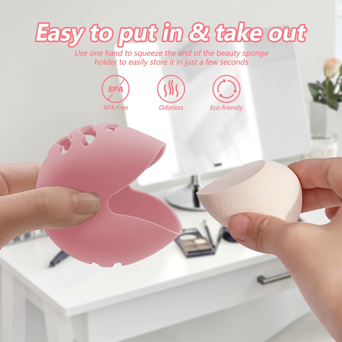 TIKIUKI 2PCS Makeup Sponge Holder Beauty Blender Bolder Makeup Sponge Case Breathable Make Up Sponge Case Essentials Suitable fo