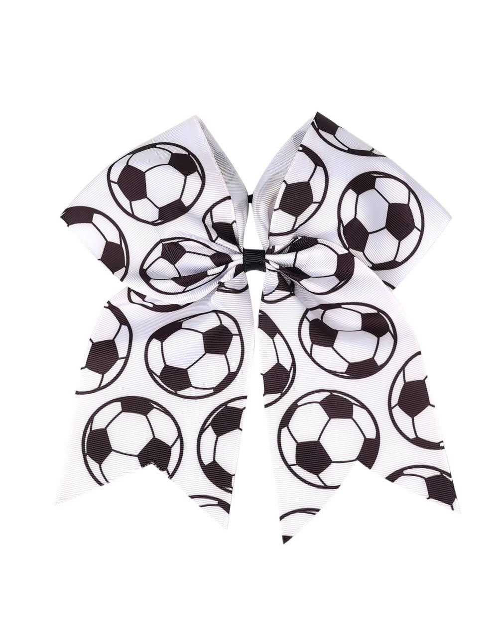 Jumbo Cheer Ponytail Holder Cheerleading Ball Bow BBG66 (White)