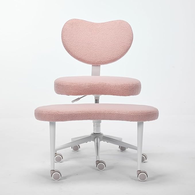 Meditation Chair Plus Teddy Pink Upgrade Version Home Office Solution Flexible Design for Fidgety Sitters Comfortable and Adjustable