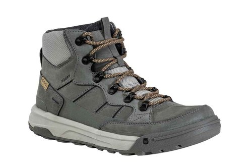 Oboz Men's Burke Mid Leather B-Dry Waterproof Hiking Boot, Nimbus Gray, 9