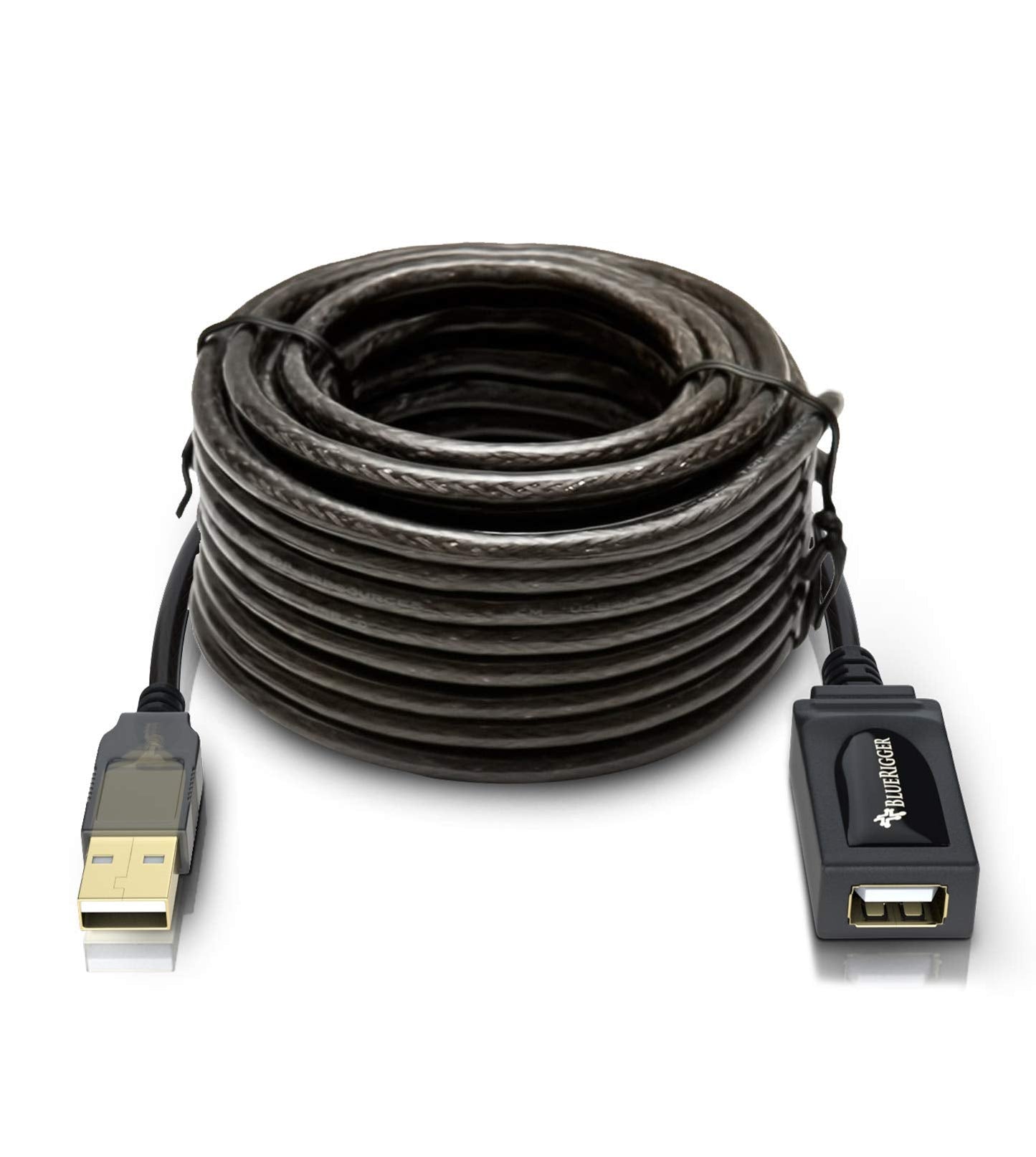 Bluerigger Usb Extension Cable (32Ft/10M, Long Active Usb2.0 Extender, Male To Female Repeater, Data Transfer Cord)- For Game Co