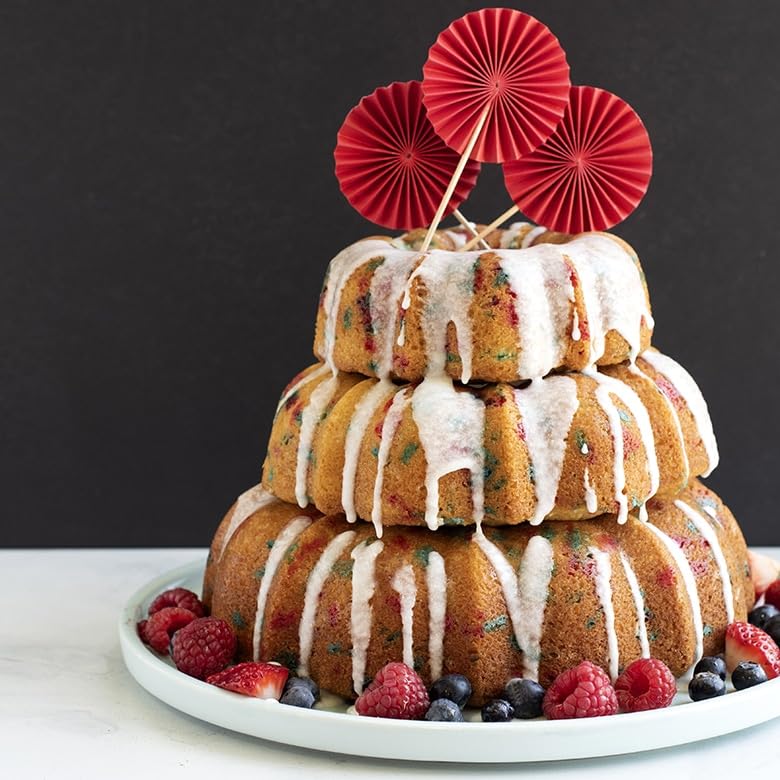 Nordic Ware Formed Bundt, Tiered 3-Piece Set, Twilight Blue