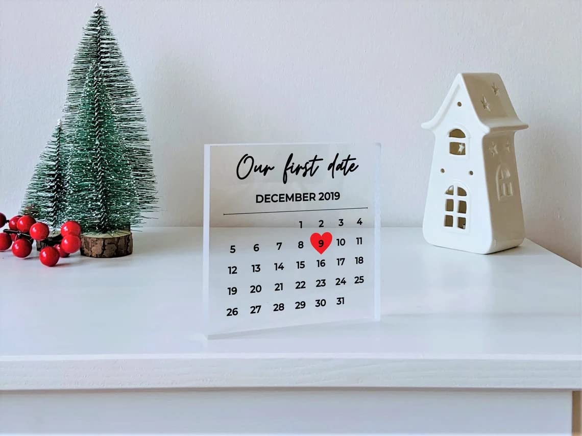 Personalized Calendar Gift Keepsake - Romantic Gift, Wedding Gifts, Gift for Him, Gift for Anniversary, Couples Gift, Gifts for Wife and Husband Memorial Keepsake
