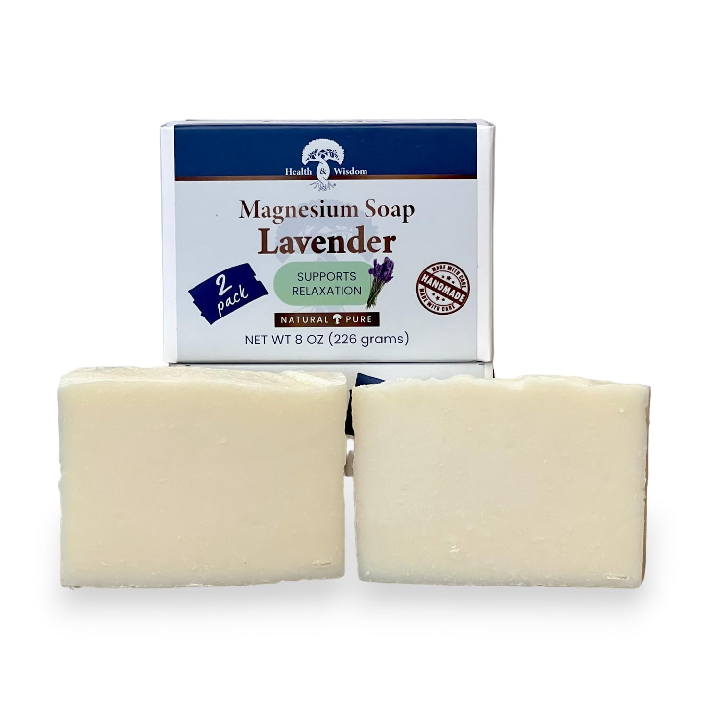Health and Wisdom Magnesium Soap Bar - Magnesium Body Wash, All Natural Soap Bar, Magnesium Bar Soap, Magnesium Shower, Magnesiu