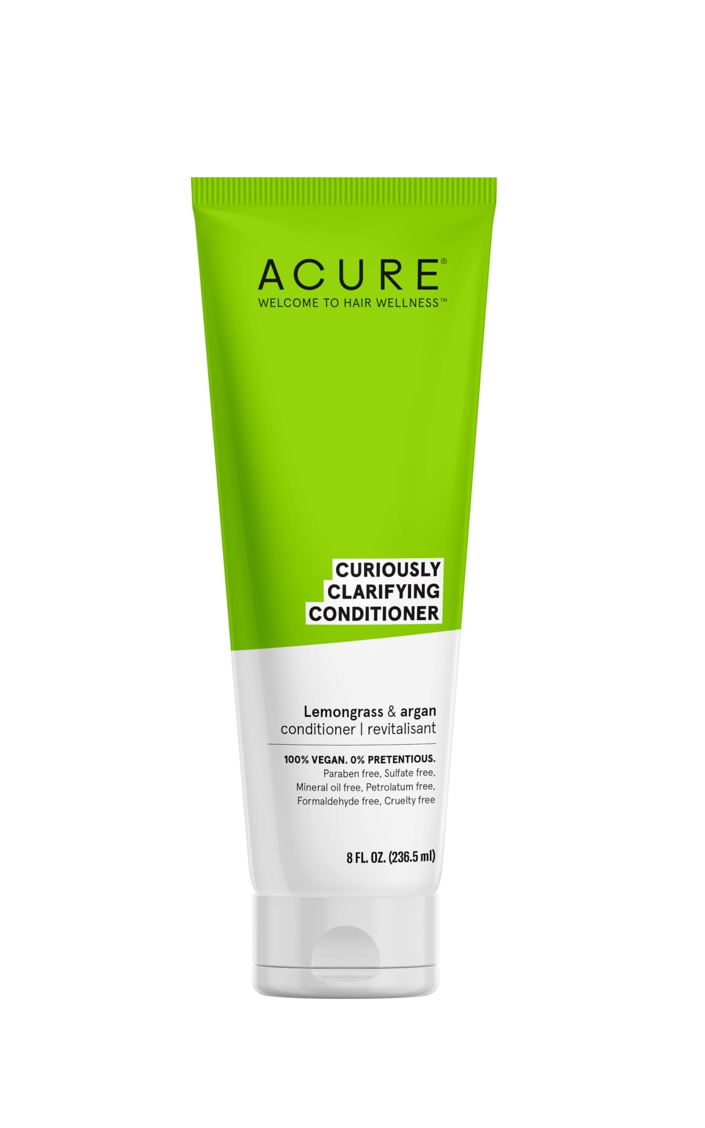 Acure Curiously Clarifying Conditioner & Argan Gently Cleanses, Removes Buildup, Boost Shine & Replenishes Moisture Lemongrass 8