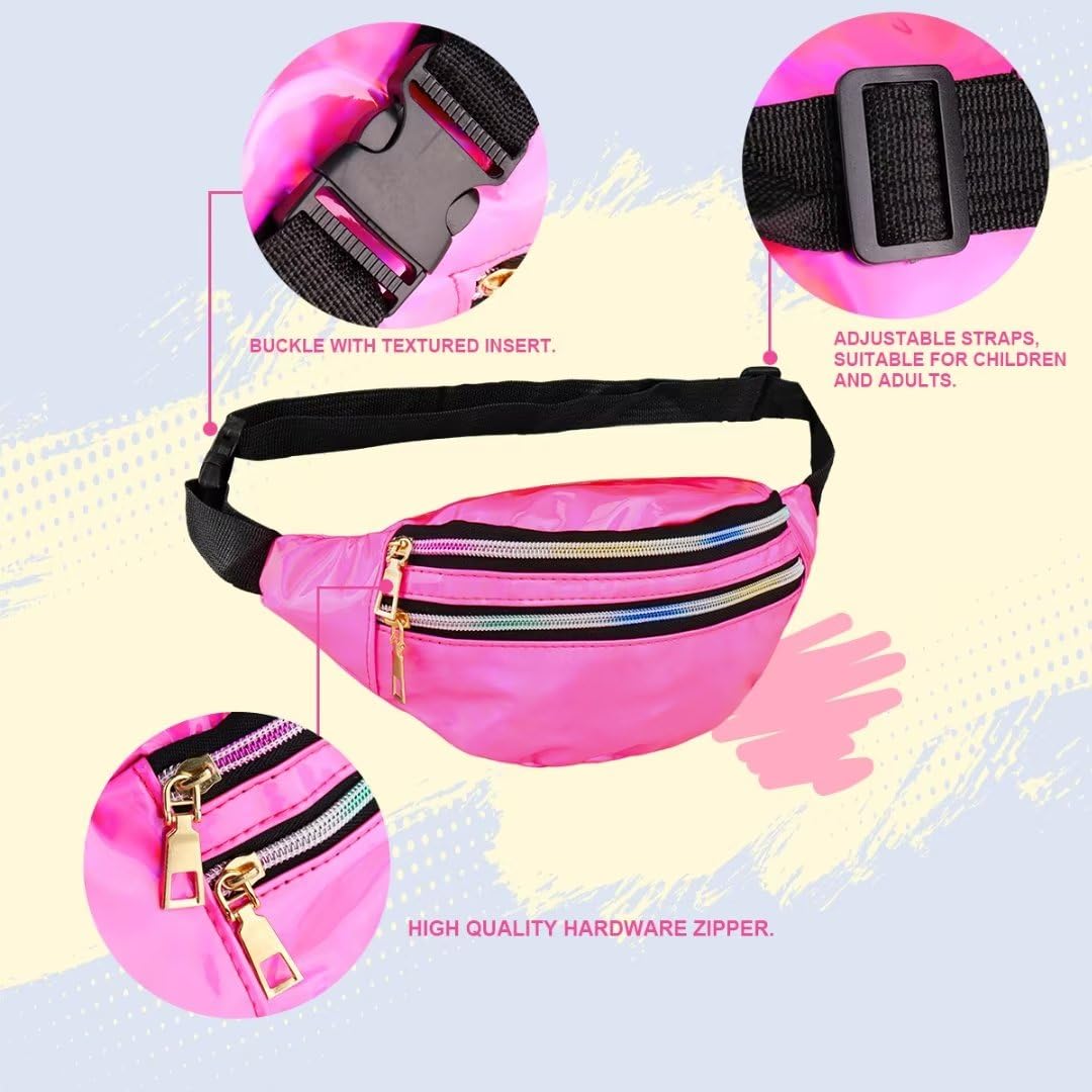 WILDPARTY 80s Costume Accessories for Women, T-Shirt Tutu Fanny Pack Headband Earring Necklace Fishnet Gloves Legwarmers 80s Party Outfit for Women 24PCS (Multicolour-M)