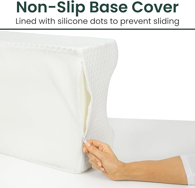 Xtra-Comfort Leg Elevation Pillow- Leg Wedge for Knee, Swelling, Elevation, After Surgery Must Haves - Post Surgery, Knee Pain Relief - Breathable for Knee, Ankle and Foot - Improve Blood Circulation