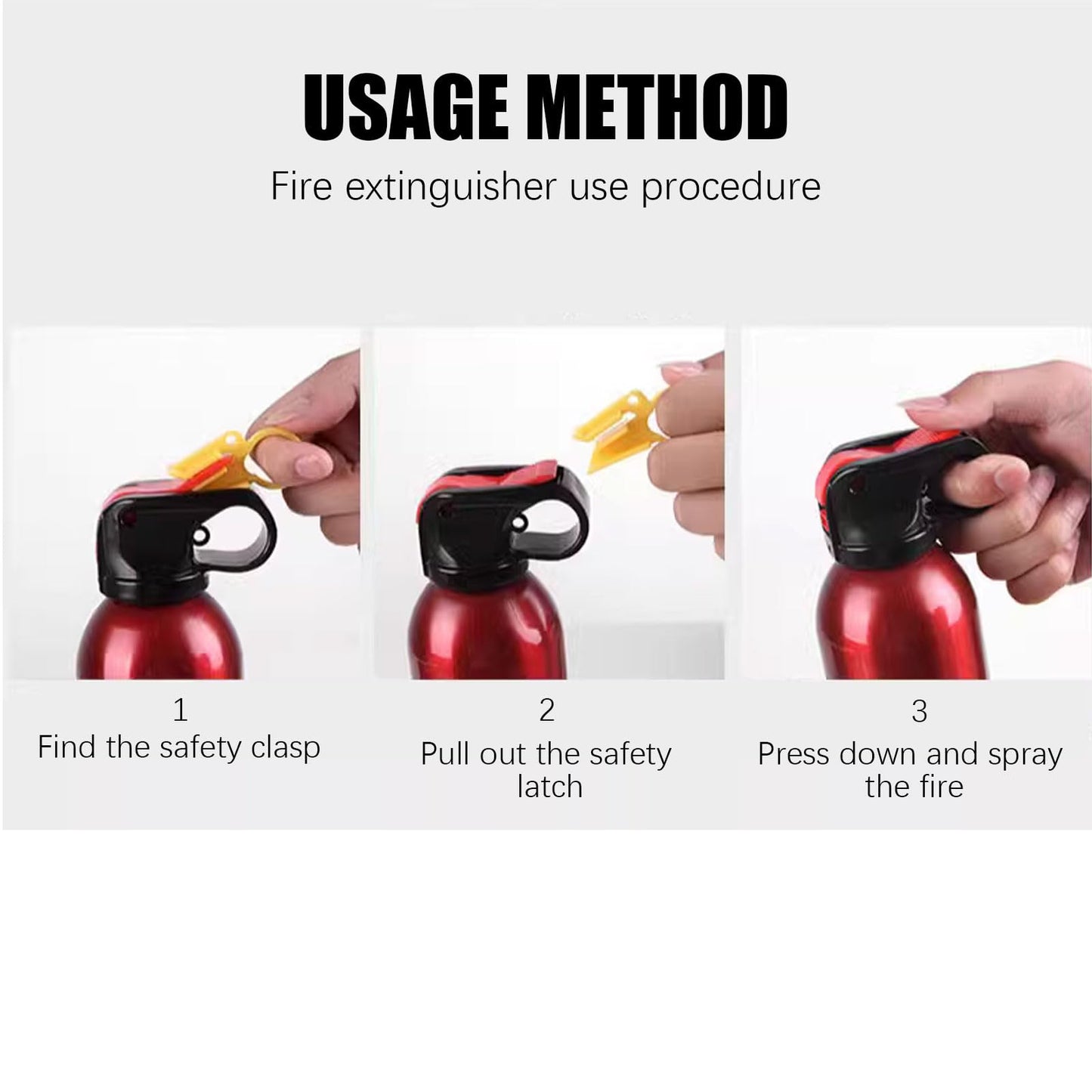 Portable Fire Extinguishers with water-based high-temperature resistance,Can Prevent Re-Ignition,Small and Easy to use，Fire Extinguishers for Car/House/Kitchen/Boat/business,620ml（2pack）