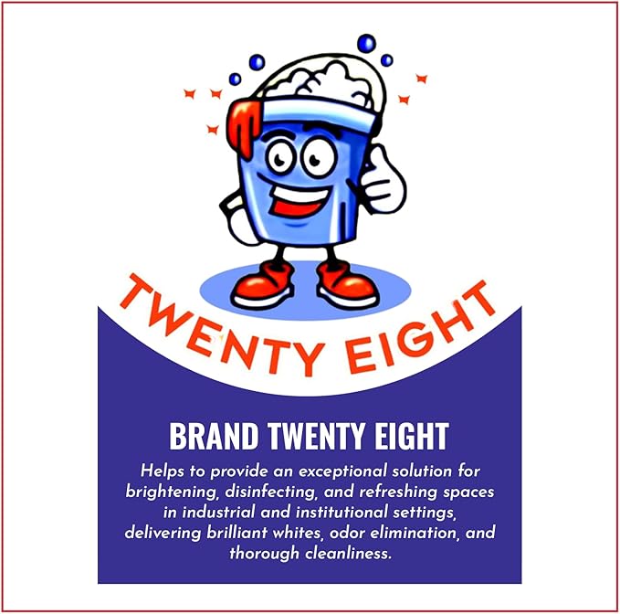 Twenty-Eight Ultra Bright Liquid Bleach, Ultra-Strength Cleaner, 1-Gallon Bottles (Pack of 6)