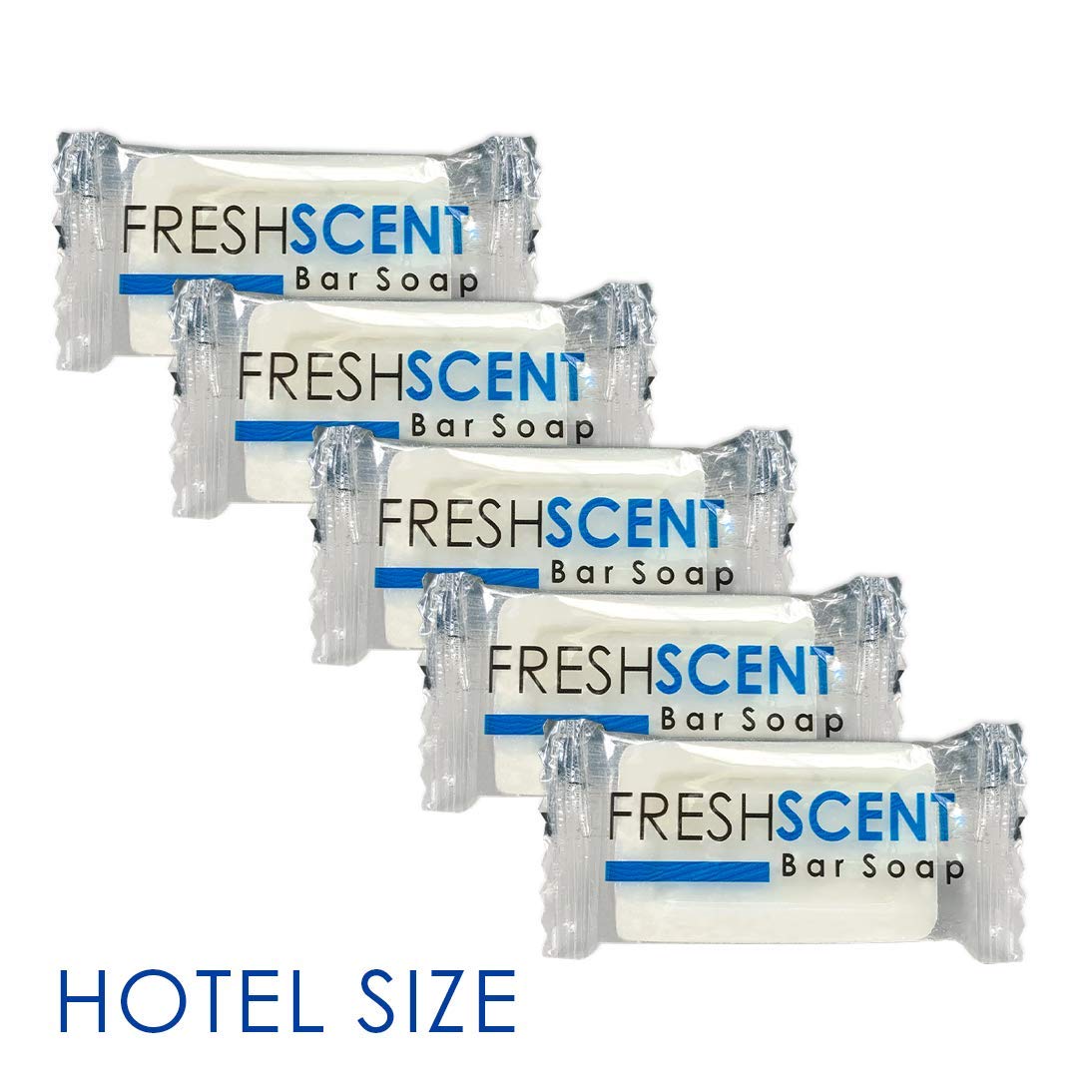 Freshscent 0.5 oz Bar Soap [100 Pack] Hotel Travel Size, Individually Wrapped, Vegetable Based, Bulk Amenities and Toiletries fo