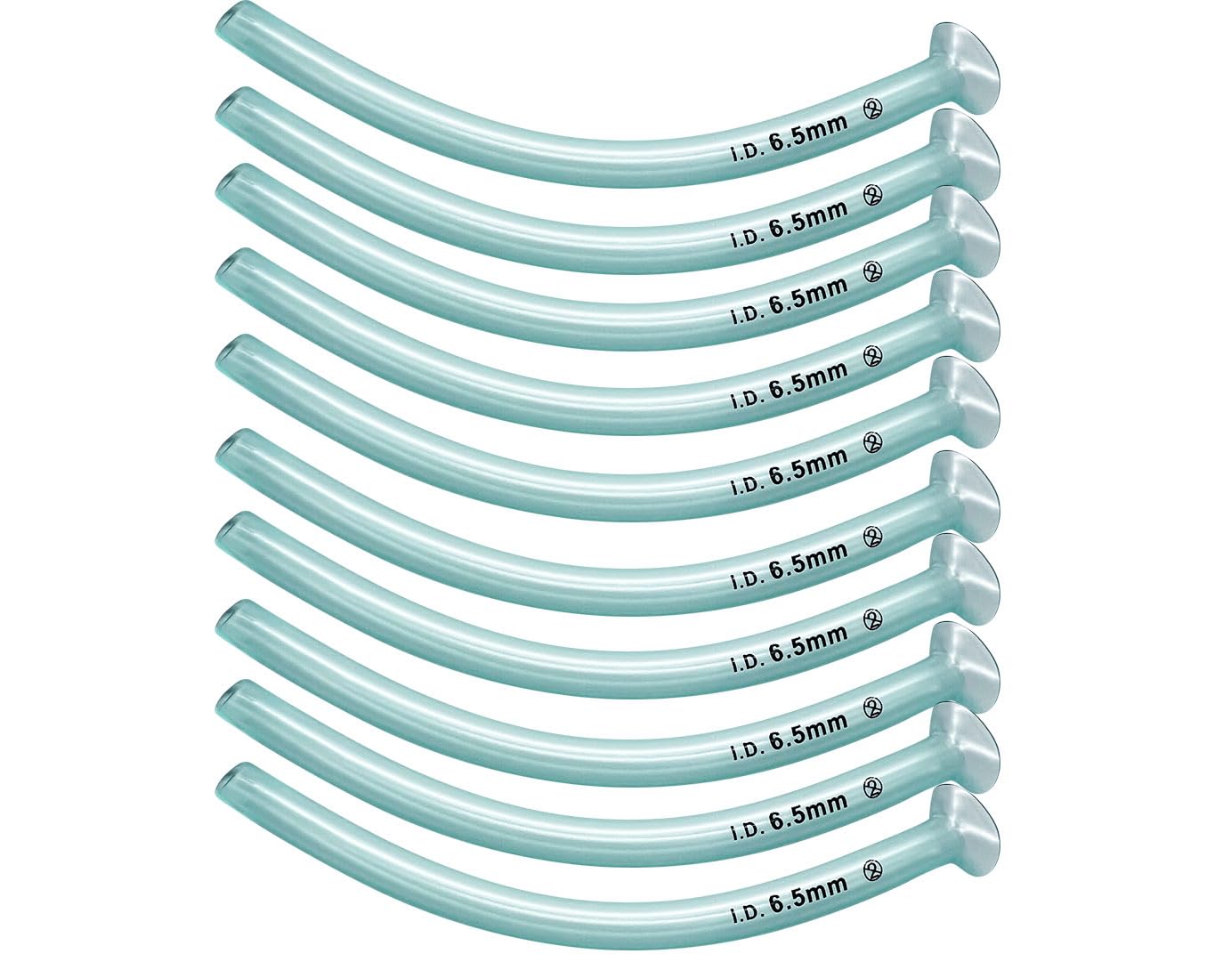 Endure Ind Nasopharyngeal Airway with Lubricating Jelly 6.5 mm, Pack of 10 NPA, 26 FR