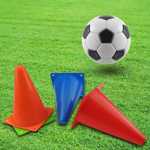 Mirepty 7 Inch Plastic Traffic Cones Sport Training Agility Marker Cone for Soccer, Skating, Football, Basketball, Indoor ...