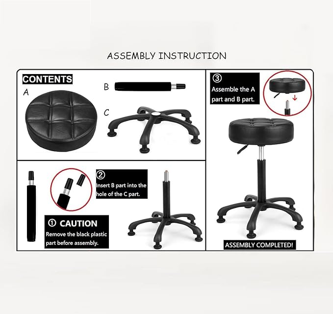 Height Adjustable Heavy Duty Stools Salon Stool Chair with Bell Glides for Home Bar Kitchen Office Shop Tattoo Lash Tech Pedicure (Camel with Bell Glides, Height 22 to 30 in)