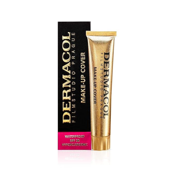 Dermacol - Full Coverage Foundation, Liquid Makeup Matte Foundation with SPF 30, Waterproof Foundation for Oily Skin, Acne, & Under Eye Bags, Long-Lasting Makeup Products, 30g, Shade 212