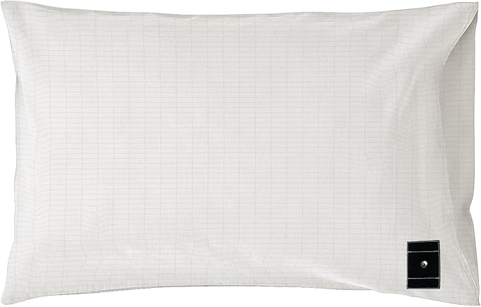 Grounding Pillowcase with Grounding Cord, Grounding Pillowcase Queen Contains Silver Fibers, Conductive Cotton Grounding Pillow Case, Improve Sleep, Relieve Pain (20x30IN, White)