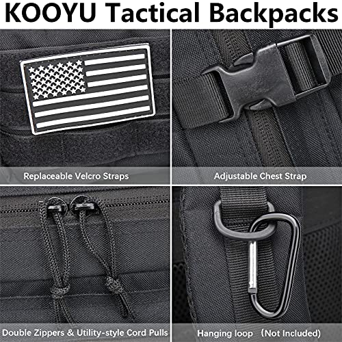 KOOYU 40L Molle Tactical Military Backpack Army Bag Assault Pack Rucksack