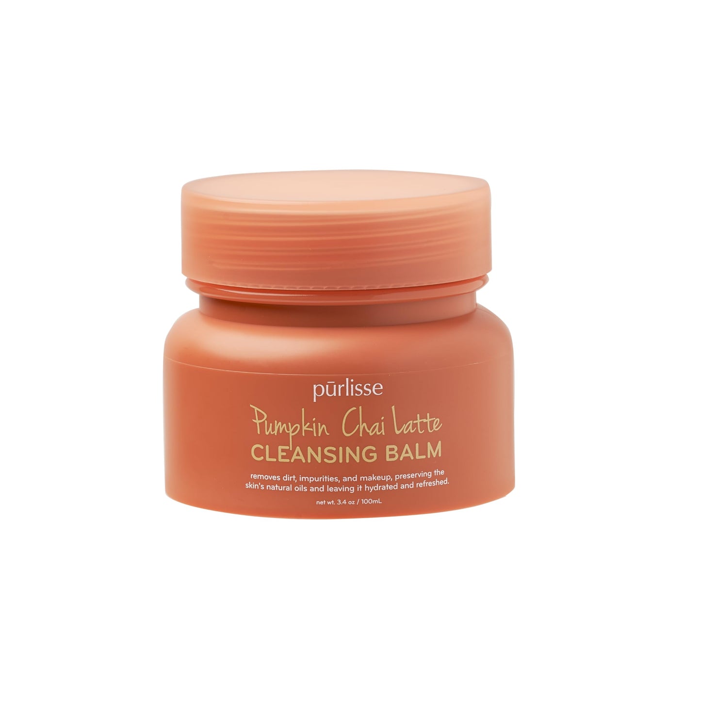 purlisse Pumpkin Chai Latte Cleansing Balm - Hydrating Facial Cleanser Enriched with Pumpkin, Chai & Soy Milk - Makeup Remover B