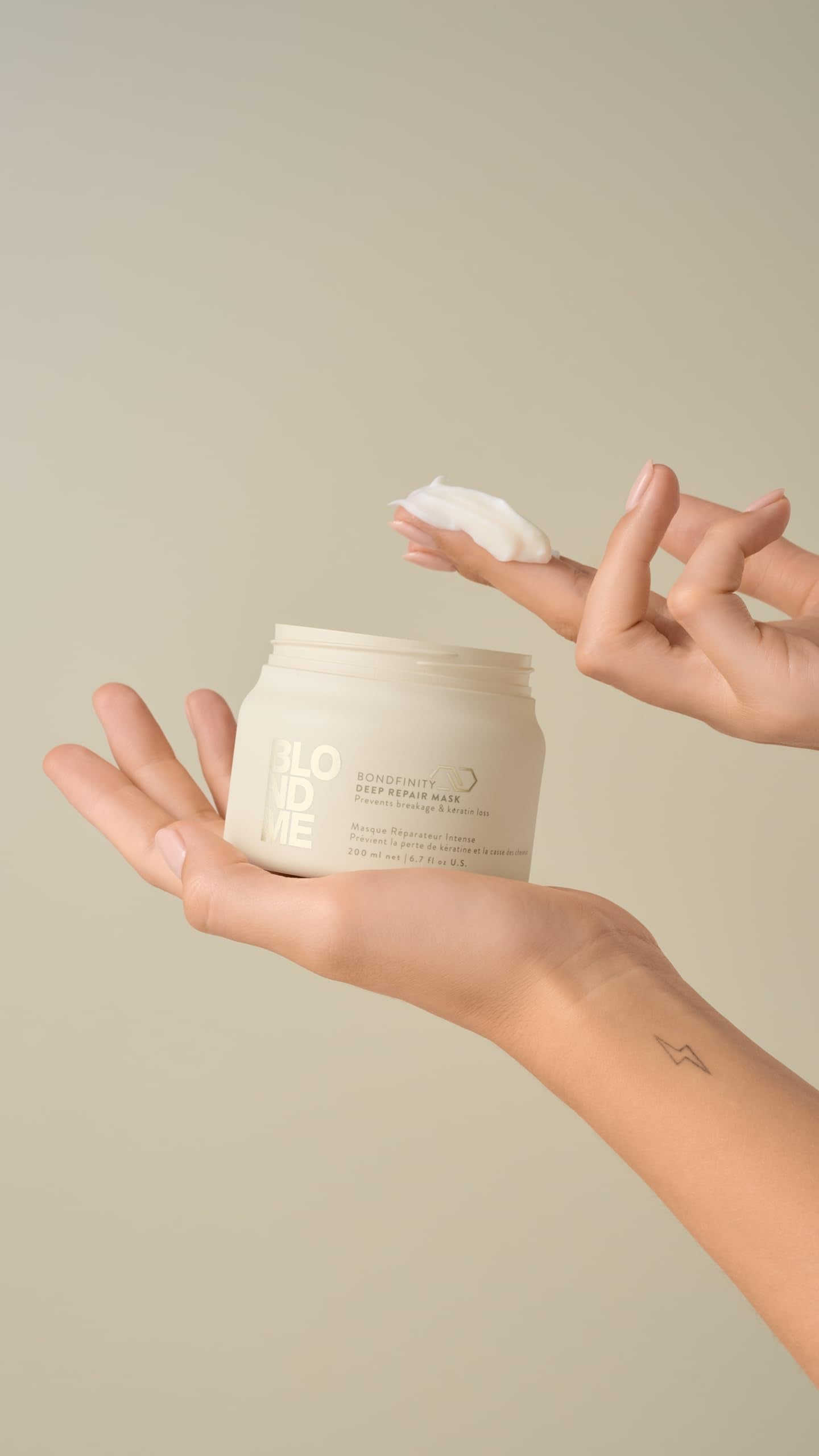 BlondMe Bond Repair Nourishing Mask for Blonde, Lightened, & Gray Hair | Intensive Treatment | Adds Moisture and Softness, 6.7 F