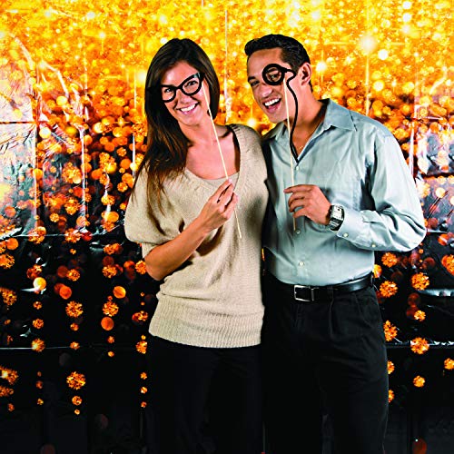 Celebration Lights Backdrop Banner for Christmas (3 Panels Make Backdrop 9' Wide x 6' Tall) DIY Photo Booths, Christmas Pa...