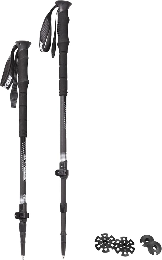 Yukon Charlie's Sherpa Trekking Poles, Twist Lock Adjustment System, Hiking Poles and Snow Baskets, Multiple Styles & Sizes