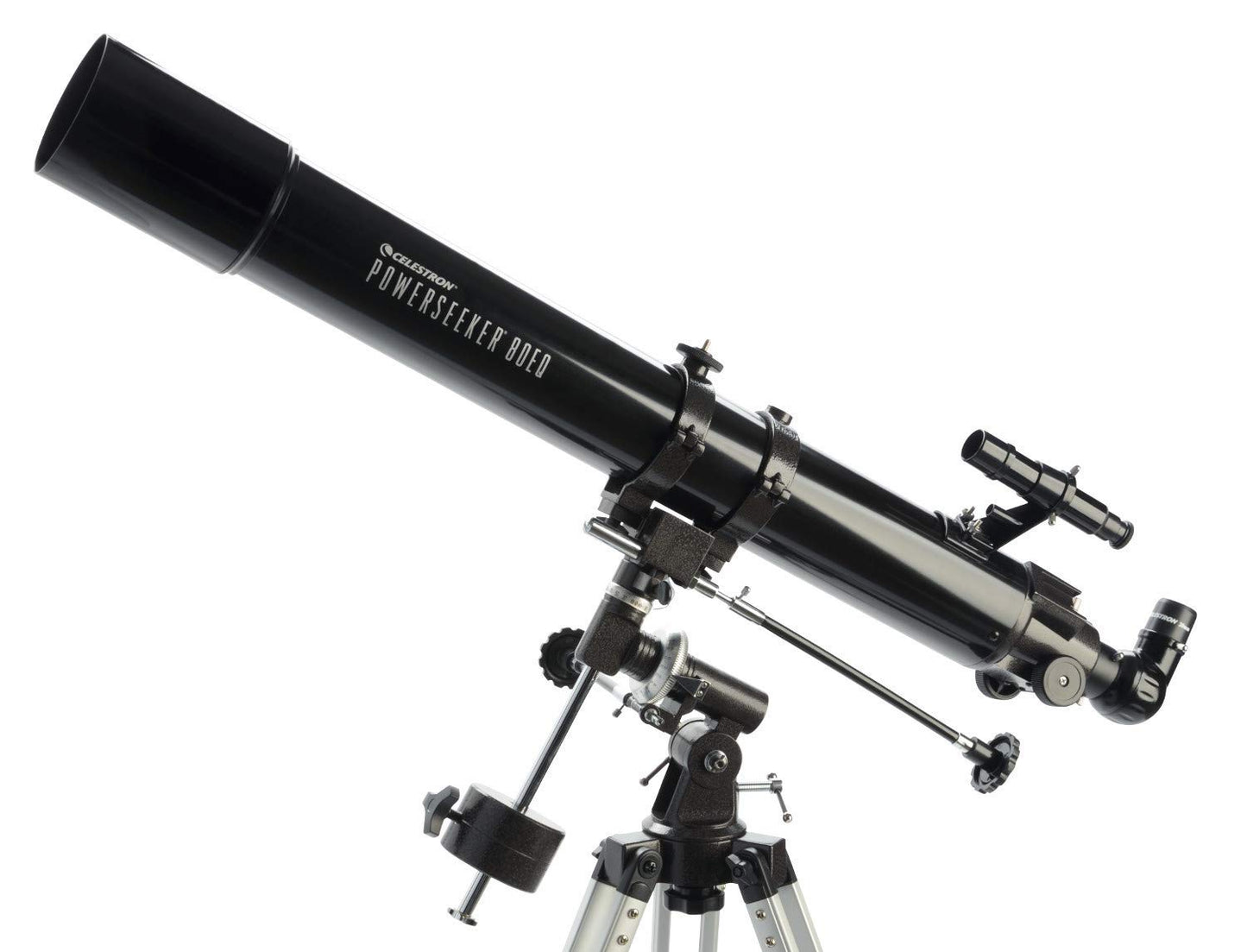 Celestron - PowerSeeker 80EQ Telescope - Manual German Equatorial Telescope for Beginners - Compact and Portable - Bonus Astronomy Software Package - 80mm Aperture