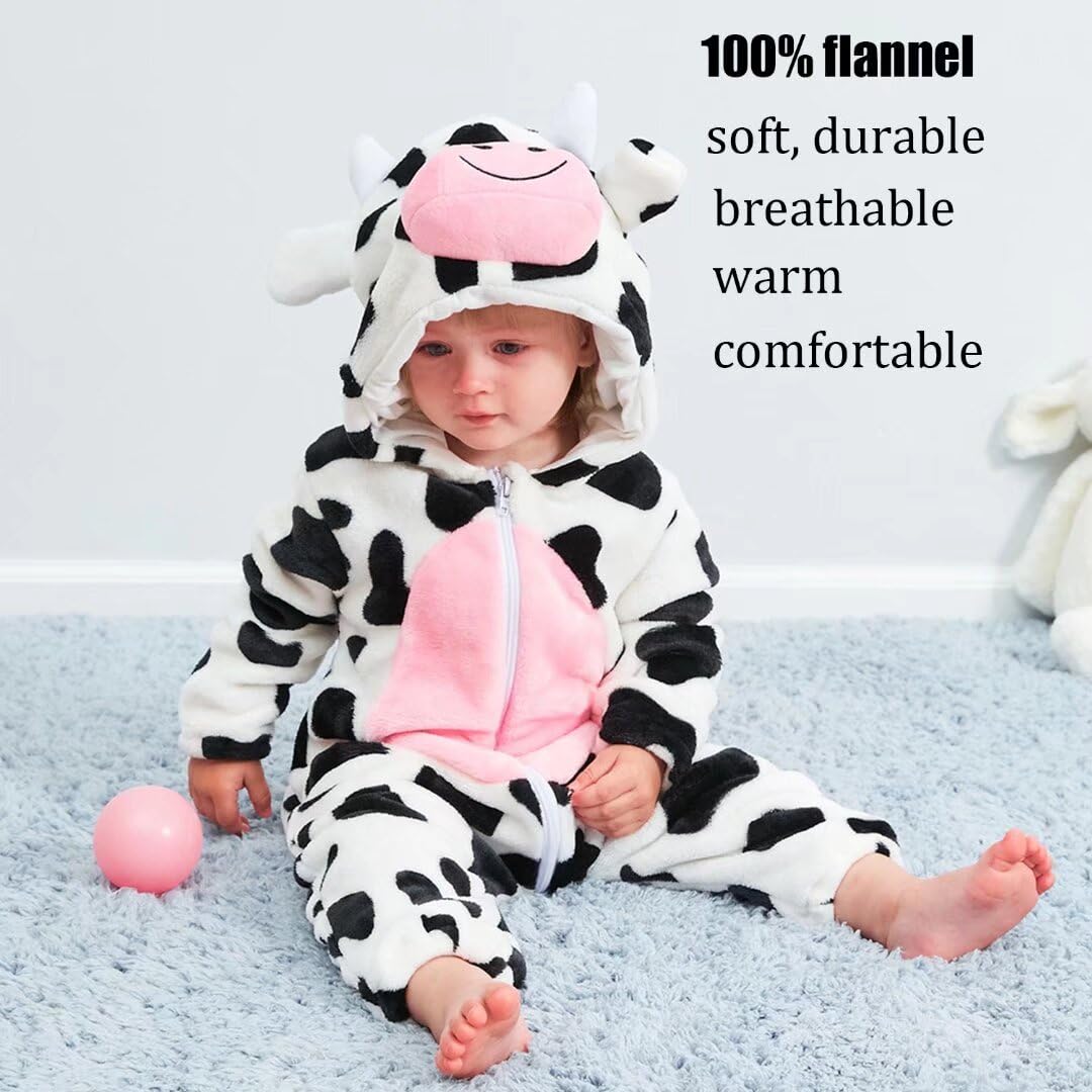 Baby Cow Costumes Unisex Toddler Outfit Halloween Dress Up Romper 3-4 Years