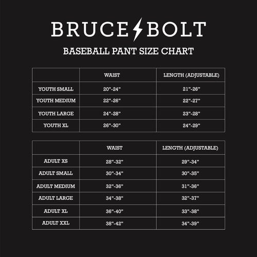 BRUCE BOLT Premium Pro Grey w/Royal Baseball Pant - XLarge
