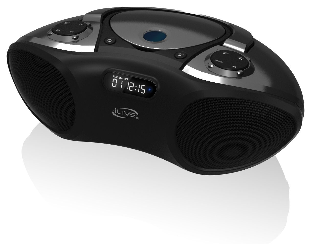 Ilive Ibc233B Boombox Bluetooth Speaker With Cd Player And Fm Radio (Black)
