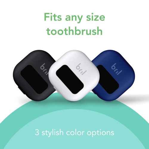 Bril UV-C Toothbrush Cleaner, Portable Brush Cover, Holder, and Travel Case for Any Size Toothbrush, Black and White (3 Pack)