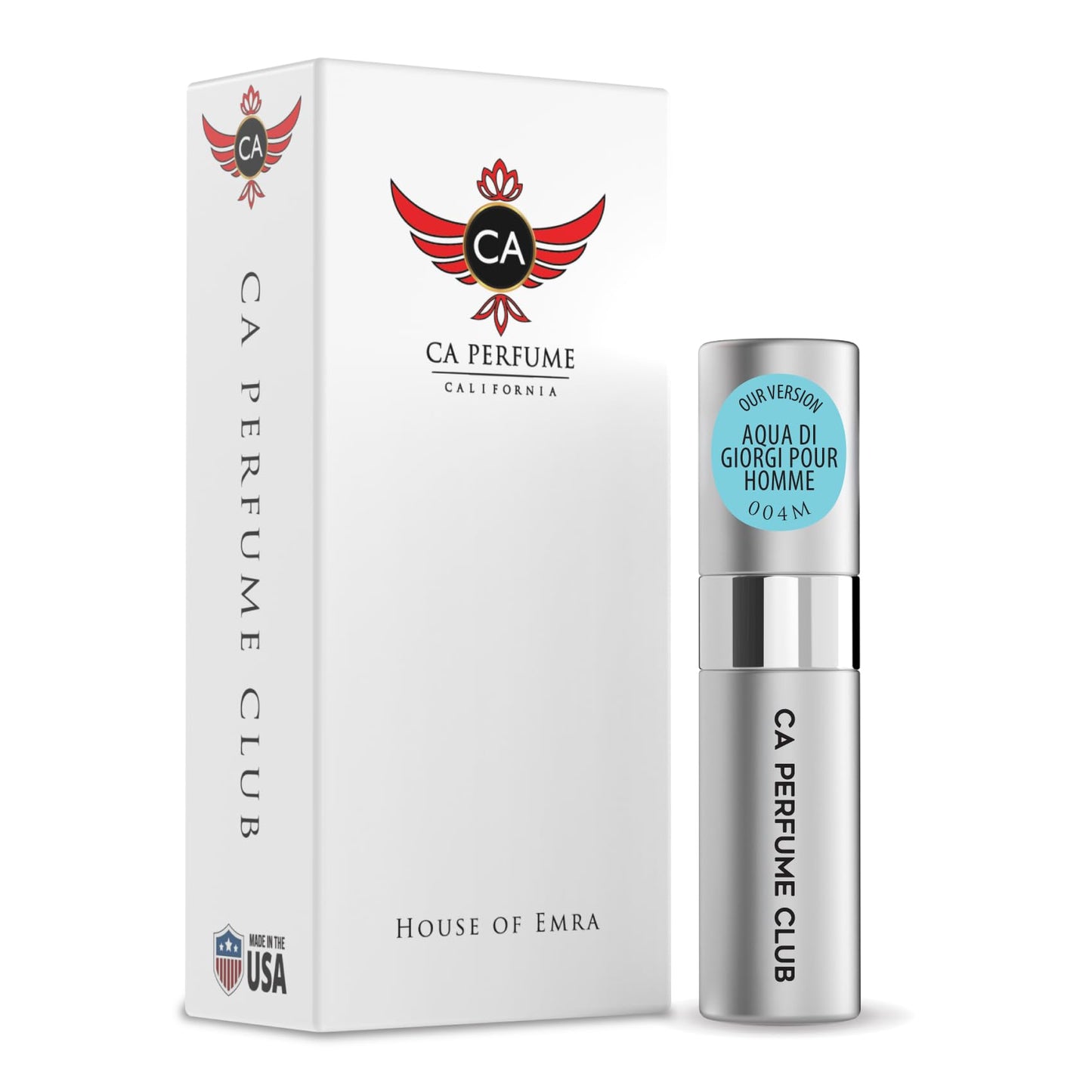 CA Perfume Impression of Aqua Di Giorgi Pour Homme for Men Woody Aquatic Scent Long Lasting Cologne for Men Eau De Parfum Travel Size Refillable Atomizer Spray 0.27 Fl Oz 8ml