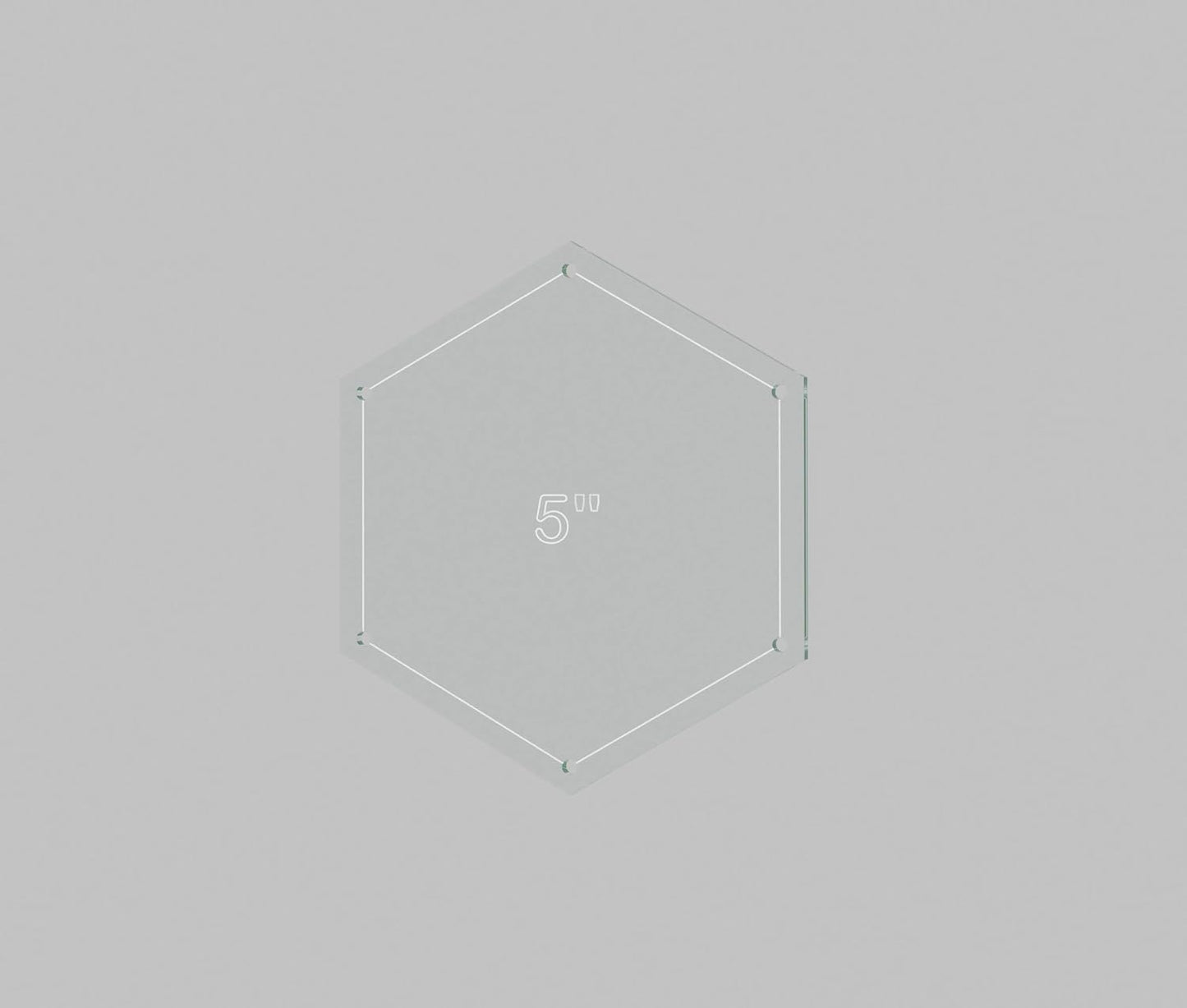 Hexagon Quilting Template Set - 5" with 1/4" Seam Allowance - Durable Acrylic Templates for Quilting, Patchwork, Crafting, & Sewing Projects - Clear Templates for Accurate Designing