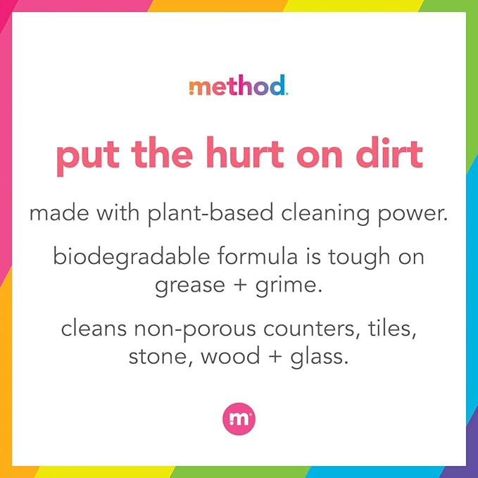 Method All-Purpose Cleaner Refill, French Lavender, Perfect for Most Counters, Tiles, Stone, and More, 68 Fl Oz bottles, (Pack of 6)