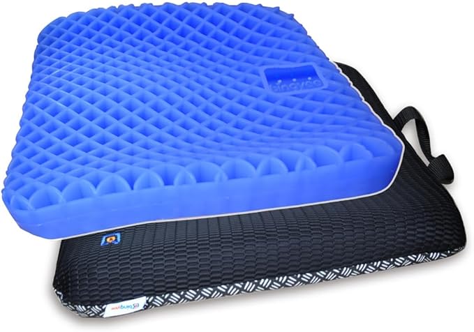 bingyee Gel Seat Cushion 1.8 Inch Thick Seating Pad Orthopedic Chair Cushions for Pressure Relief Gel Pads for Office Chair, Car, Home, Wheelchair, Kayak Cushion, Stadium Cushion