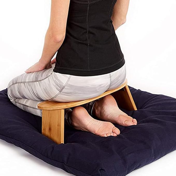 GANAZONO Meditation Bench Stool Lightweight Kneeling Seat Portable Zen Meditation Stool for Home and Travel Strong Load-Bearing Design for Comfort and Stability