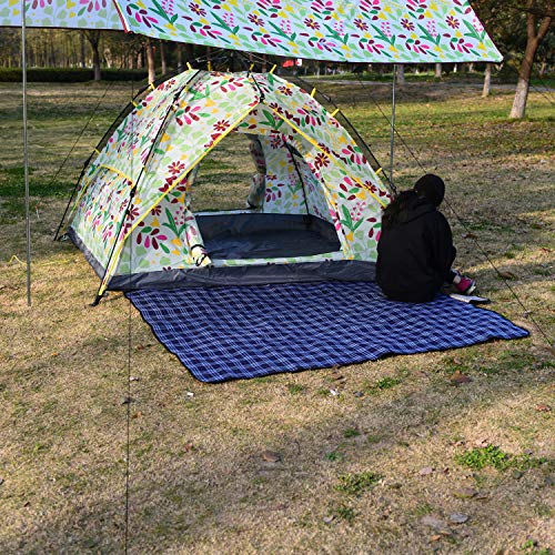 Wind Tour Waterproof Picnic Blanket with Carry Strap - Foldable Sandproof Outdoor Mat for Camping, Beach, Park - 59" x 7...