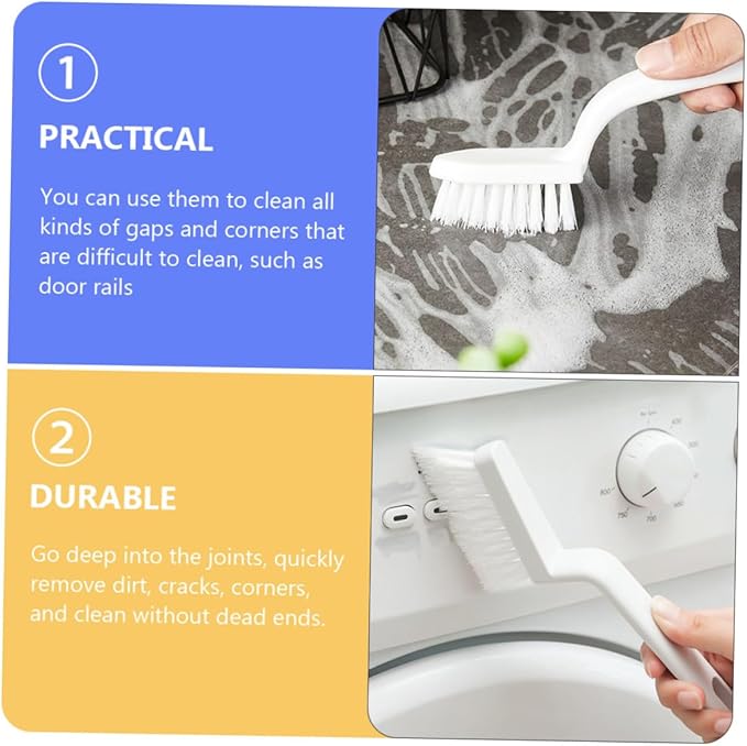 BESPORTBLE 5pcs Crevice Cleaning Brush Handheld Multifunctional Groove Cleaner for Narrow Spaces Window Tracks Kitchen Bathroom with Hanging PP Material