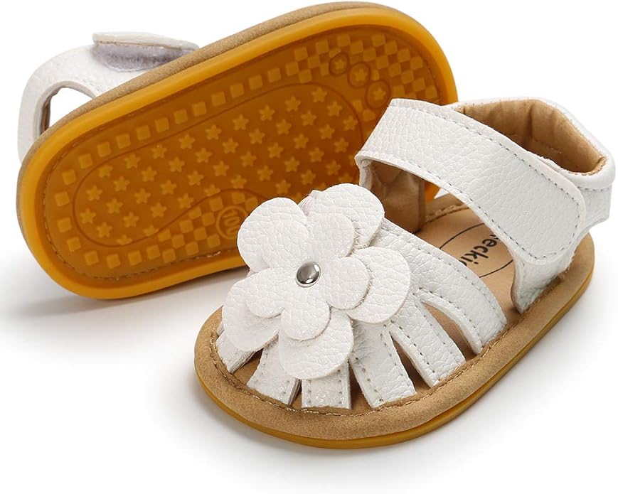 KIDSUN Baby Infant Girls Boys Sandals Non Slip Rubber Sole Summer Beach Outdoor First Walker Crib Shoes