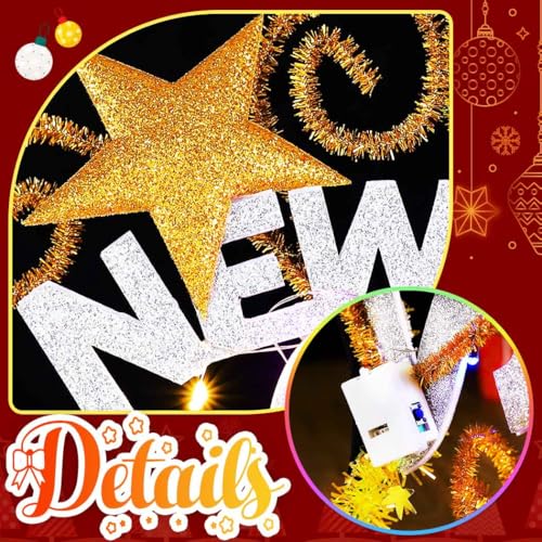 GORTIN Light up 2026 New Years Headband LED Christmas Headpiece Holiday Hair Accessories for Women