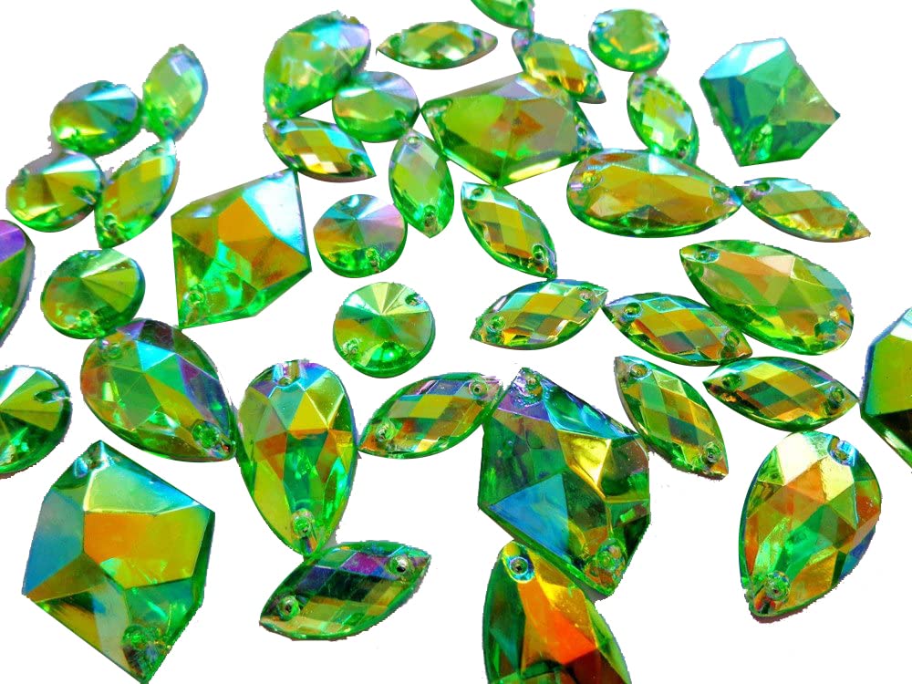 300pcs mixed shape size deep blue crystal sew on rhinestones Acryl loose Beads hand sewing strass