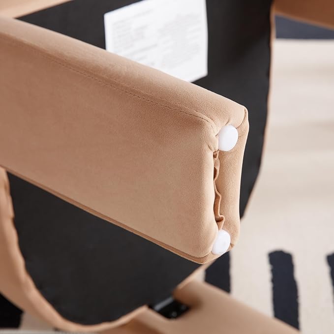 DAYALANE Barrel Dining Chairs Set of 6, Upholstered Accent Kitchen Chair with Arms Modern Recycled Polyester Armchair Comfy Velvet Side Chair for Living Room/Home Office/Reception, Khaki