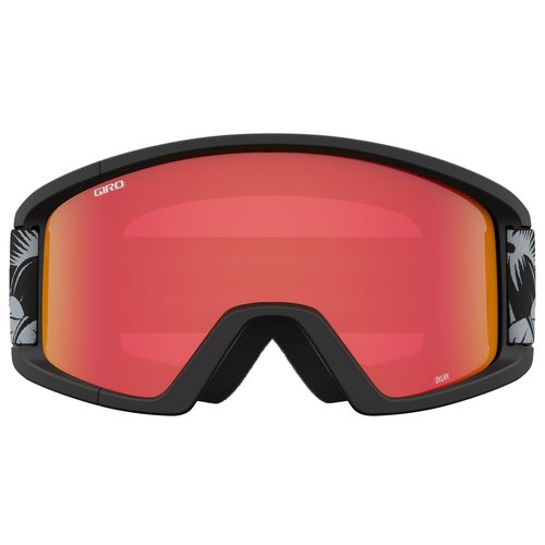 Giro Women's and Youth Dylan Ski and Snowboard Goggles - Black & Grey Botanical Lux Strap w/Amber Scarlet/Yellow Lenses