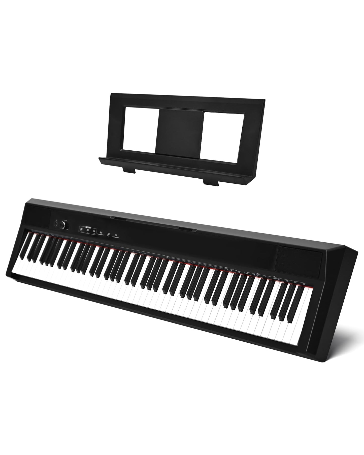 KEYIVOX S-200 Beginner Keyboard Piano - 88 Key Full-Size Weighted Digital Piano, Portable Electric Piano with Sustain Pedal, Power Supply, Dual Headphone Jack, USB-MIDI, and MP3 Player,Black