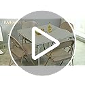 KAIHAOWIN Square Folding Table Vinyl Upholstery Card Table Dining Party Table with Collapsible Legs Portable for Indoor Ou...