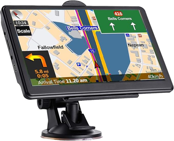 GPS Navigation for Car, Latest 2025 Map,7 inch Touch Screen Real Voice Spoken Turn-by-Turn Direction Reminding Navigation ...