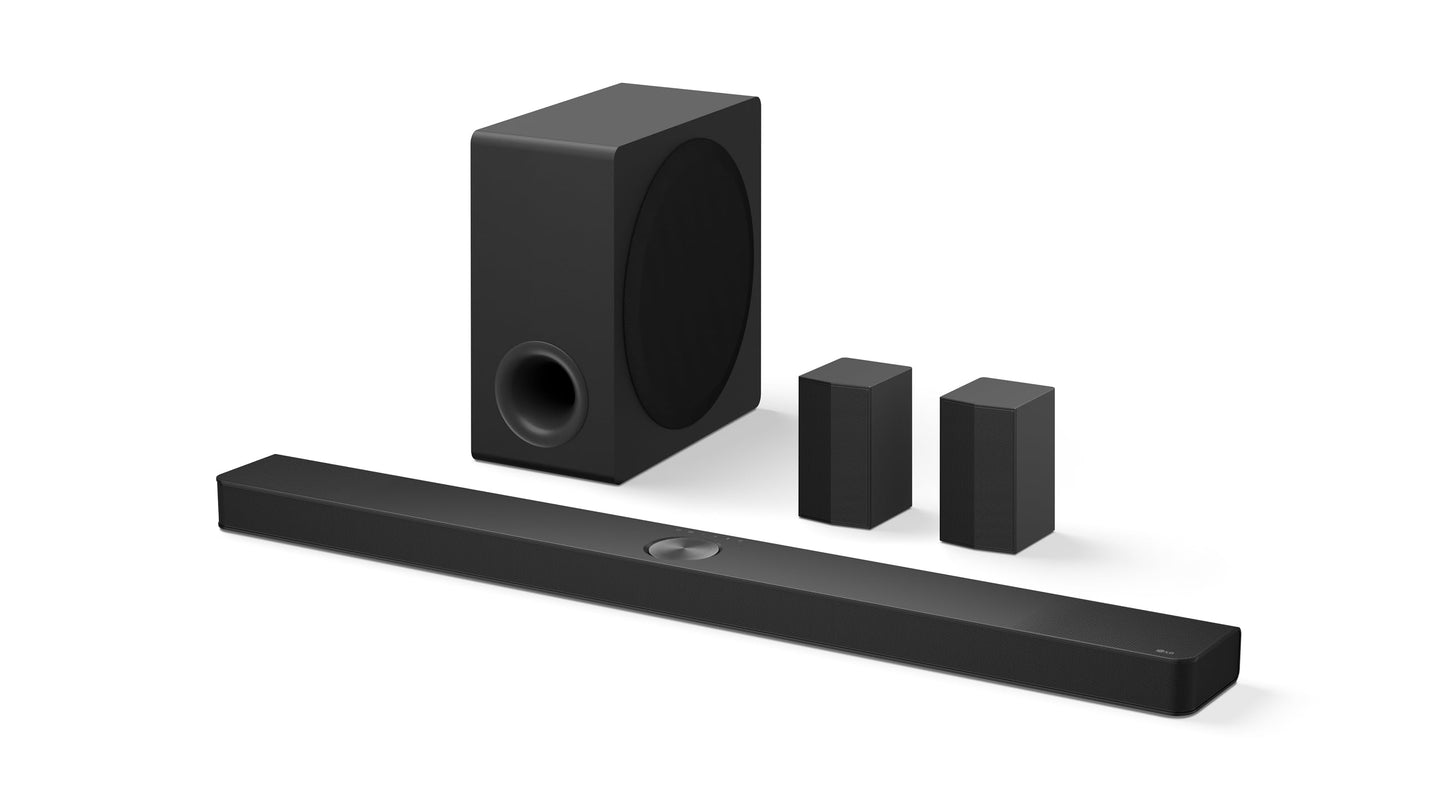LG S90TR 7.1.3-Channel OLED evo TV Matching Home Theater Soundbar with Rear Surround Speakers and Wireless Subwoofer, Wow Orchestra, Dolby Atmos, WOWCAST Built-in