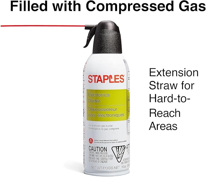 Staples Electronics Air Duster, 10 oz., 4/Pack