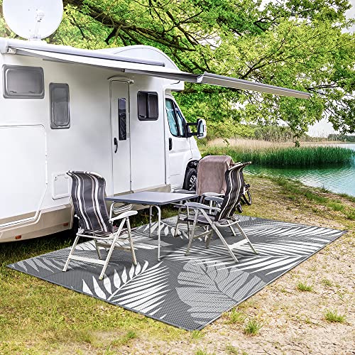 GENIMO Outdoor Rug 5' x 8' Waterproof for Patios Clearance, Reversible Plastic Straw Camping Carpet, Large Area Rugs Mats ...