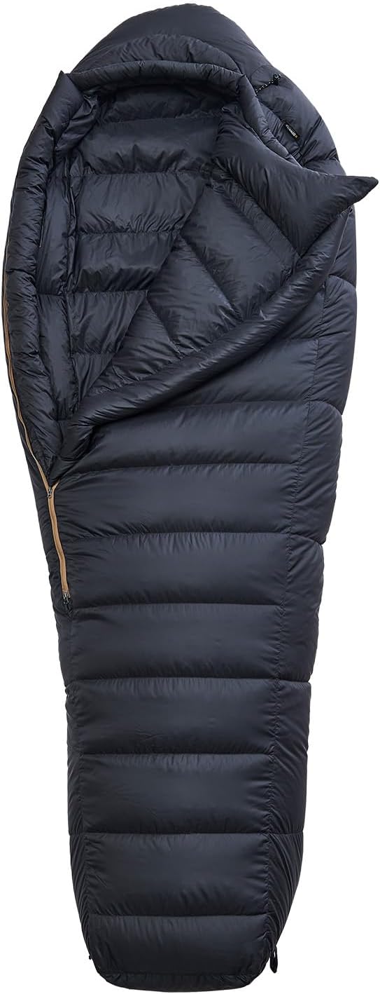 OneTigris Black Nordic Defender 2.0 Version - 5℉ Down Sleeping Bag Winter- Ultralight Backpacking Puffy 800 Fill Power 700...