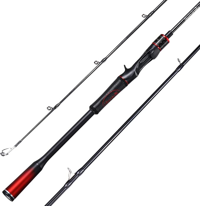 Sougayilang Fishing Rods, Spinning Rods and Casting Fishing Rods, with Full Carbon Fiber Handle, 24T Carbon Fiber 2PCS Fis...