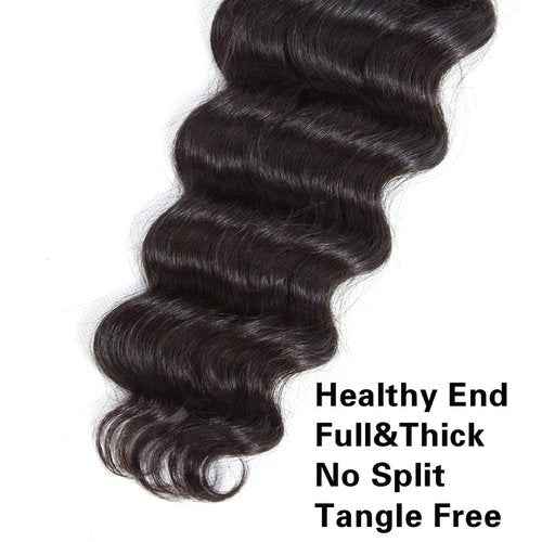 12A Loose Deep Wave 3 Bundles 22" 20" 18" 100% Virgin Human Hair Weave Deep Curly Unprocessed Malaysian Wet and Wavy Hair Weaving Bundles Natural Color Thick and Full
